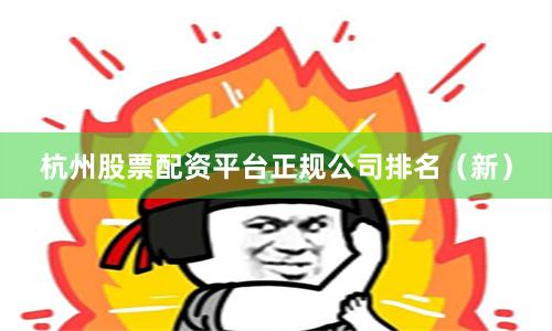 杭州股票配资平台正规公司排名（新）